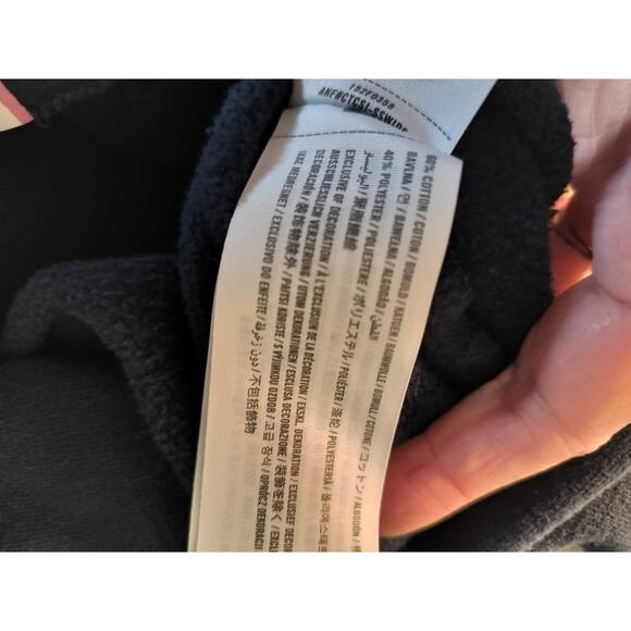 3419) Abercrombie & Fitch Navy  Crop Crewneck Sweater Size XL - Picture 6 of 6